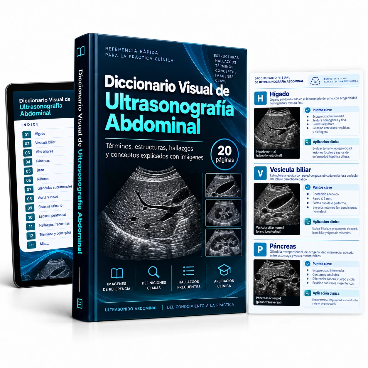 Mockup del Diccionario Visual de Ultrasonografía Abdominal
